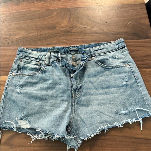 wild fable Pants - Wild Fable Light Blue Distressed High Wasited Cutoff Jean Shorts